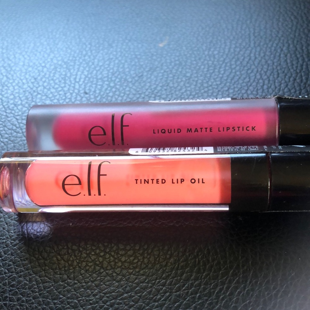 E.L.F. Brand 2 differ colors and kind one pink matte lipstick, and coral tint